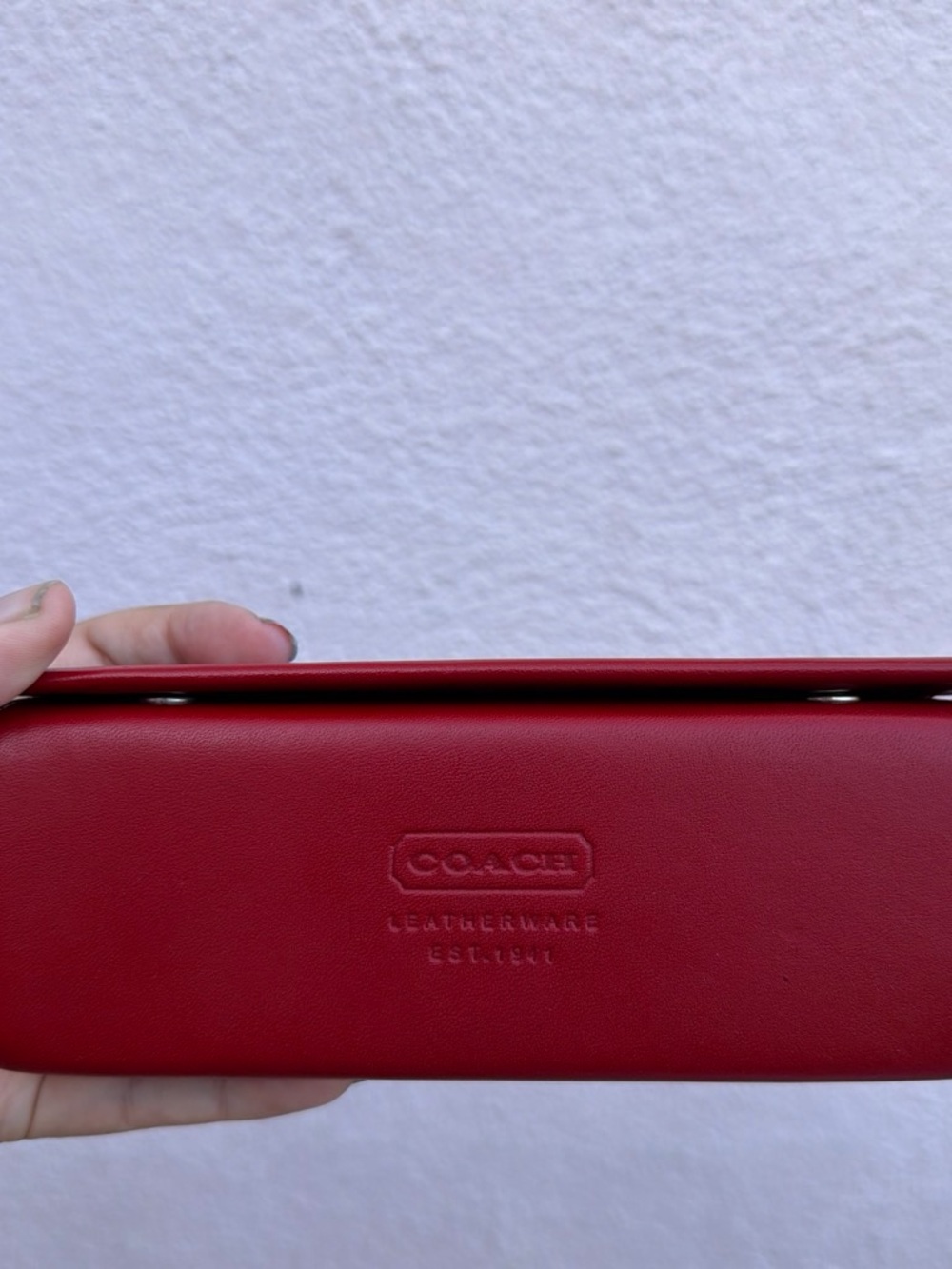 Vintage Coach Red Leather eyeglasses case